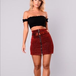 New w/tags FASHION NOVA HIGH WAIST BELTED SKIRT